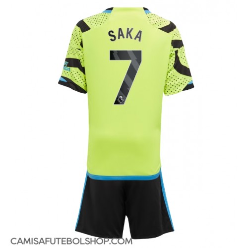 Camisa de time de futebol Arsenal Bukayo Saka #7 Replicas 2º Equipamento  Infantil 2023-24 Manga Curta (+ Calças curtas)